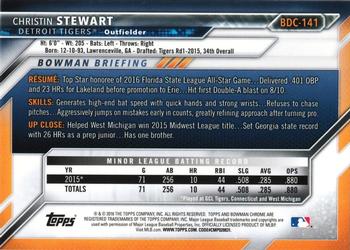 2016 Bowman Draft - Chrome #BDC-141 Christin Stewart Back