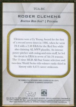 2016 Topps Transcendent Collection - Transcendent Collection Framed Autographs #TCA-RC Roger Clemens Back