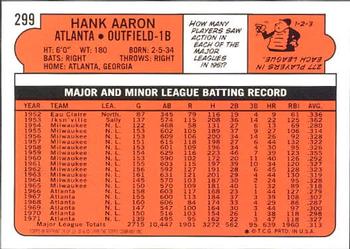 2000 Topps - Hank Aaron #19 Hank Aaron Back