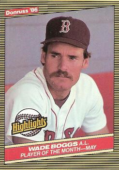 1986 Donruss Highlights #13 Wade Boggs Front