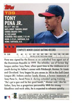 2000 Topps Traded & Rookies #T39 Tony Pena Jr. Back