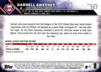 2016 Topps - 65th Anniversary #157 Darnell Sweeney Back