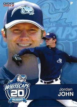 2013 Choice West Michigan Whitecaps #10 Jordan John Front