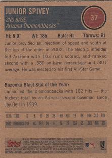 2003 Bazooka - Minis #37 Junior Spivey Back