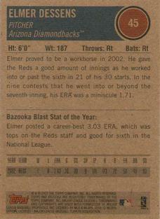 2003 Bazooka - Minis #45 Elmer Dessens Back