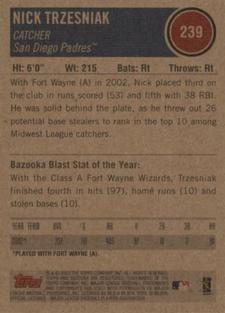 2003 Bazooka - Minis #239 Nick Trzesniak Back