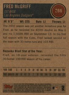 2003 Bazooka - Minis #266 Fred McGriff Back