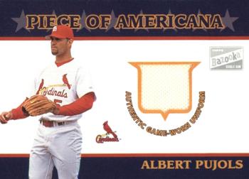2003 Bazooka - Piece of Americana Relics #PA-PA Albert Pujols Front