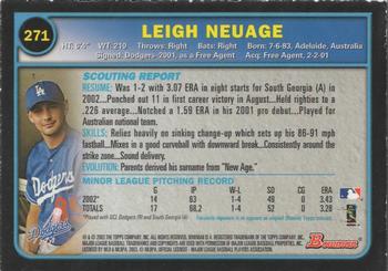 2003 Bowman - Gold #271 Leigh Neuage Back