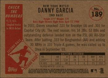 2003 Bowman Heritage - Rainbow #189 Danny Garcia Back