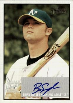 2003 Bowman Heritage - Signs of Greatness #SG-BS Brian Snyder Front
