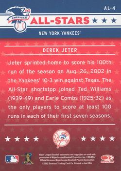 2003 Donruss - All-Stars #AL-4 Derek Jeter Back