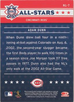 2003 Donruss - All-Stars #NL-7 Adam Dunn Back