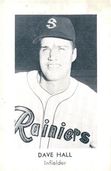 1962 Popcorn Seattle Rainiers #NNO Dave Hall Front