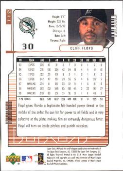 2000 Upper Deck MVP #112 Cliff Floyd Back