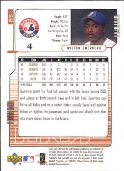 2000 Upper Deck MVP #85 Wilton Guerrero Back
