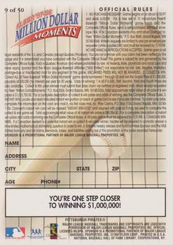 1997-98 Fleer Million Dollar Moments - Blank Front Game Cards #9 Blank Back