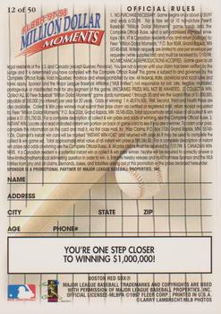 1997-98 Fleer Million Dollar Moments - Blank Front Game Cards #12 Blank Back