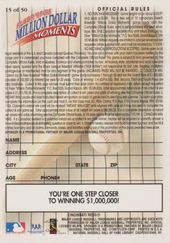 1997-98 Fleer Million Dollar Moments - Blank Front Game Cards #15 Blank Back