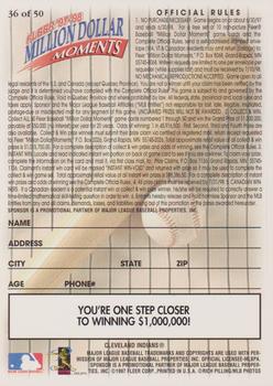 1997-98 Fleer Million Dollar Moments - Blank Front Game Cards #36 Blank Back