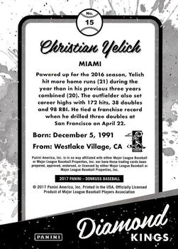2017 Donruss #15 Christian Yelich Back