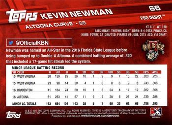 2017 Topps Pro Debut #66 Kevin Newman Back