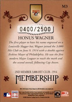 2003 Donruss Classics - Membership #M3 Honus Wagner Back