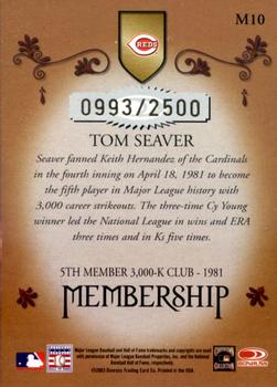 2003 Donruss Classics - Membership #M10 Tom Seaver Back