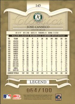 2003 Donruss Classics - Timeless Tributes #145 Jose Canseco Back