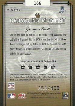 2003 Donruss Diamond Kings - Framed Gray (Silver Foil) #166 George Brett Back