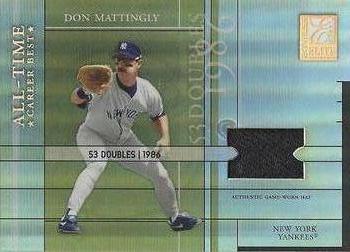 2003 Donruss Elite - All-Time Career Best Materials Parallel #AT-8 Don Mattingly Front