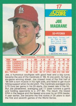 1990 Score #17 Joe Magrane Back