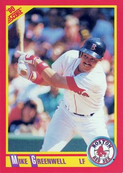 1990 Score #345 Mike Greenwell Front