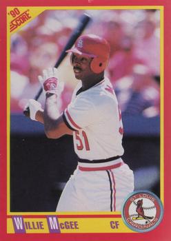 1990 Score #374 Willie McGee Front