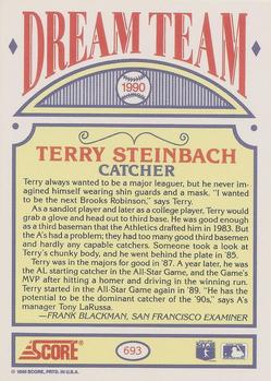 1990 Score #693 Terry Steinbach Back