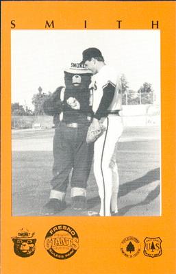1985 Fresno Giants Smokey #23 Steve Smith Front