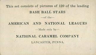 1921-23 National Caramel (E220) #NNO Leon Cadore Back