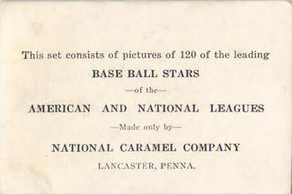 1921-23 National Caramel (E220) #NNO Jack Graney Back