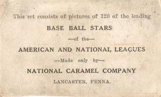 1921-23 National Caramel (E220) #NNO Ivey Wingo Back