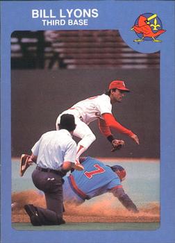 1985 Riley's Sports Gallery Louisville Redbirds #17 Bill Lyons Front
