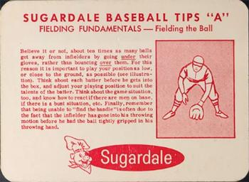 1962 Sugardale Wieners Cleveland Indians #A Dick Groat Back