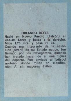 1970 Ovenca Venezuelan #84 Orlando Reyes Back
