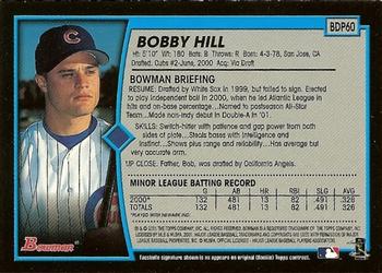 2001 Bowman Draft Picks & Prospects #BDP60 Bobby Hill Back