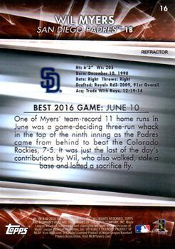 2016 Bowman's Best - Refractor #16 Wil Myers Back