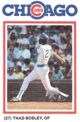 1986 Gatorade Chicago Cubs #NNO Thad Bosley Front
