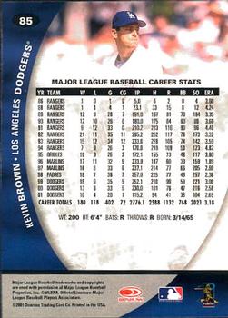 2001 Donruss Class of 2001 #85 Kevin Brown Back