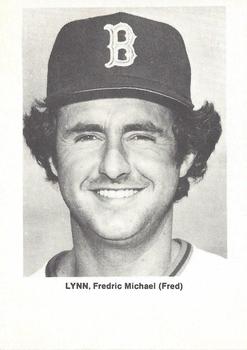 1979 Boston Red Sox Vendor Cards #NNO Fred Lynn Front
