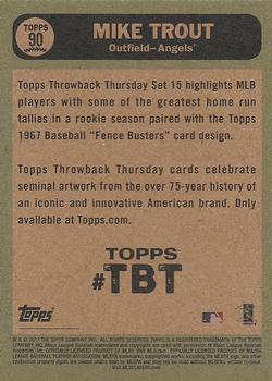 2017 Topps Throwback Thursday #90 Mike Trout Back