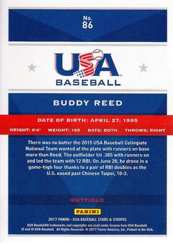 2017 Panini USA Baseball Stars & Stripes #86 Buddy Reed Back