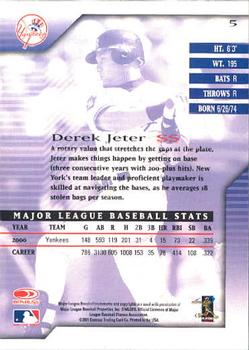 2001 Donruss Signature #5 Derek Jeter Back